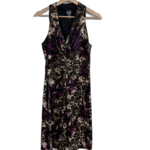 Purple and Black Women's Dress